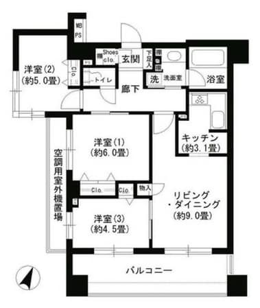 クリオ文京小石川の物件間取画像